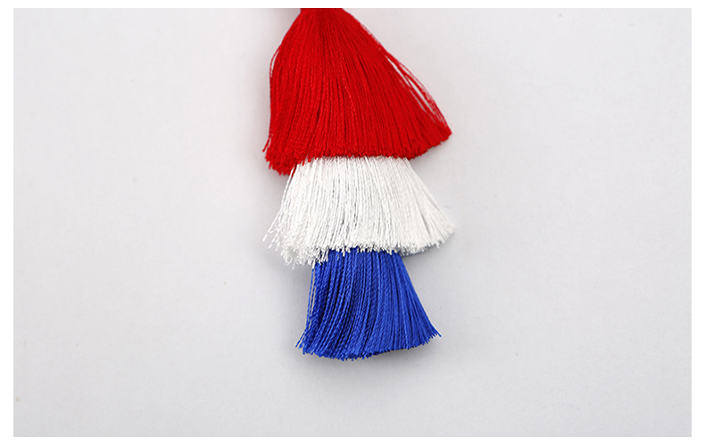 Ethnic style American Independence Day earrings hand-woven finished