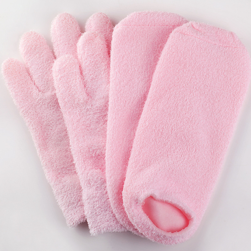 Exfoliating white moisturizing gel gloves