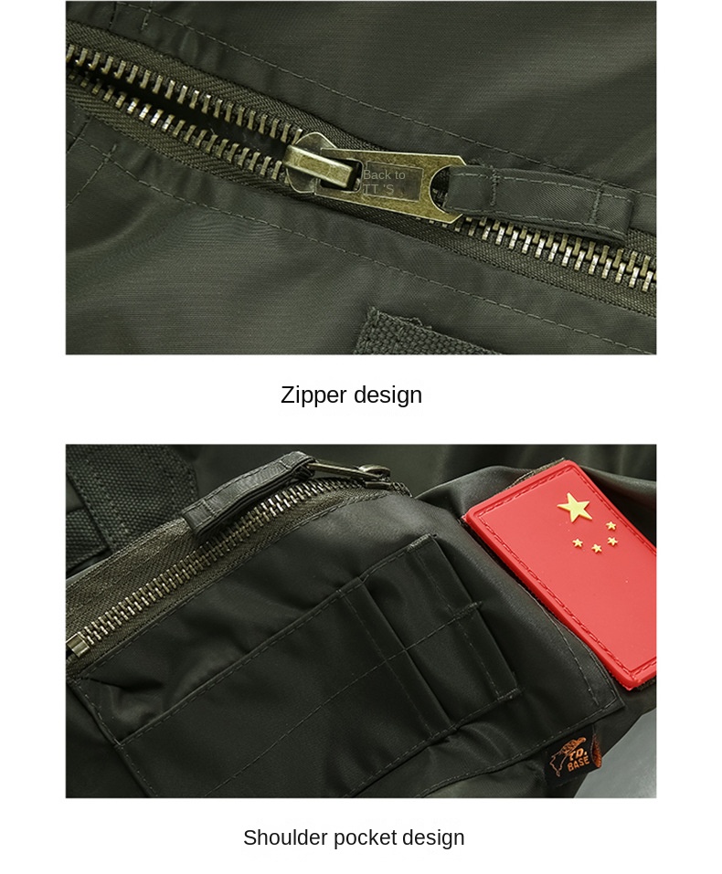 Flight jacket Fallwinter men’s baseball jacket short