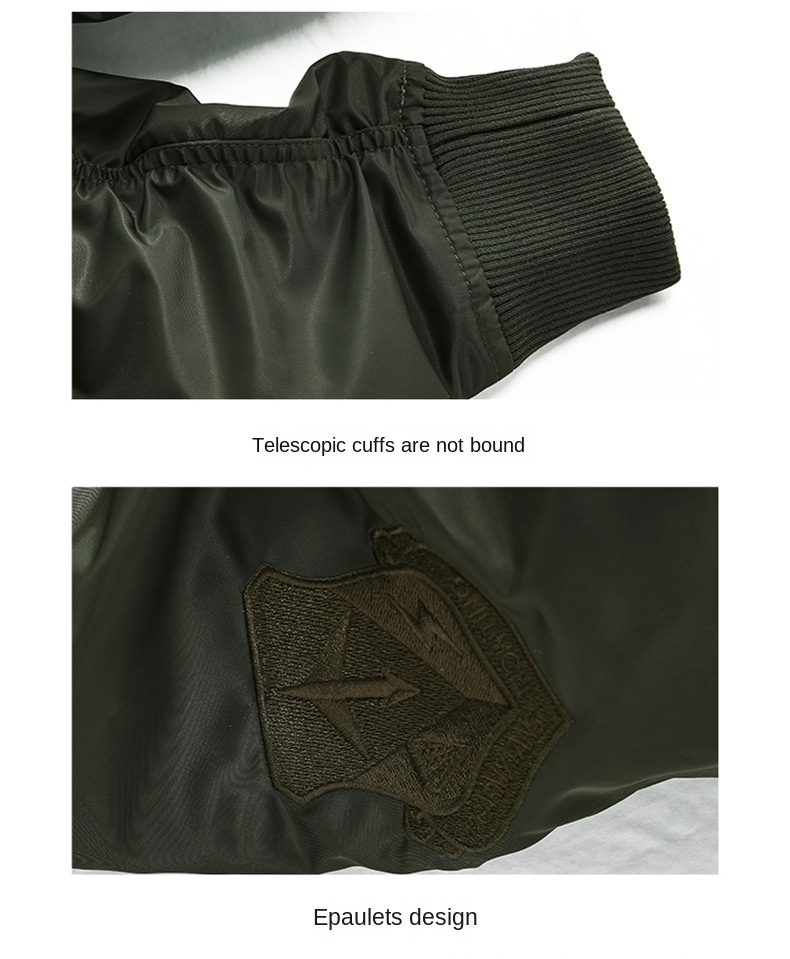 Flight jacket Fallwinter men’s baseball jacket short