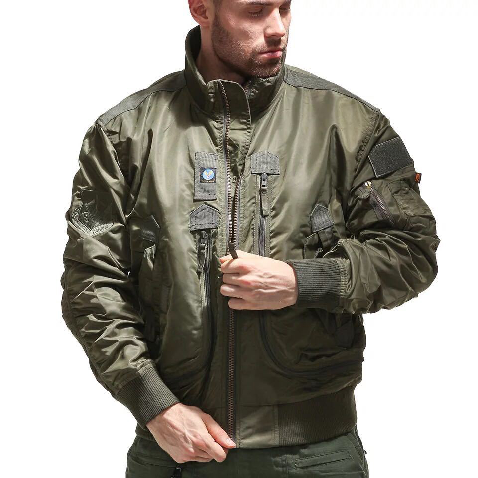 Flight jacket Fallwinter men’s baseball jacket short