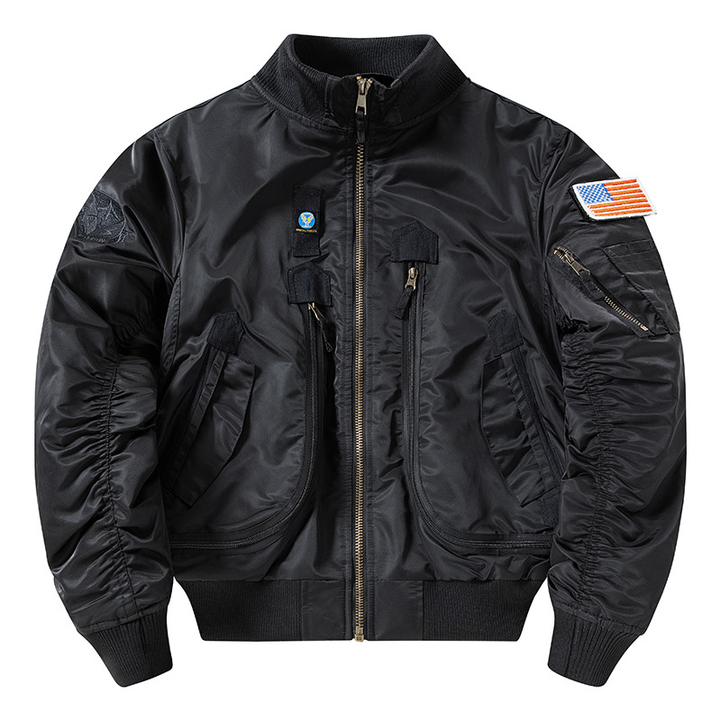 Flight jacket Fallwinter men’s baseball jacket short
