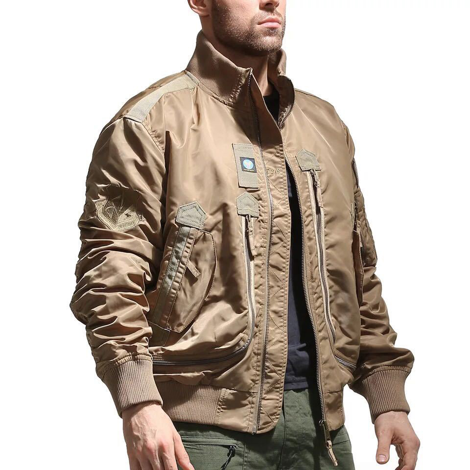 Flight jacket Fallwinter men’s baseball jacket short