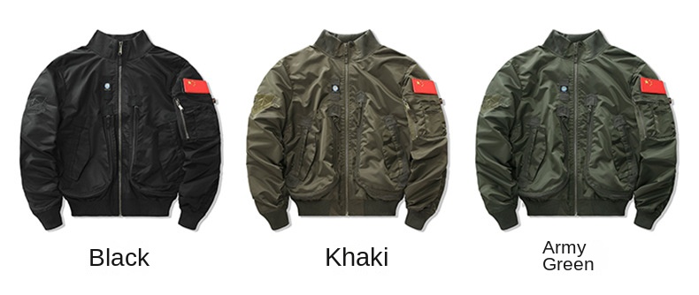 Flight jacket Fallwinter men’s baseball jacket short