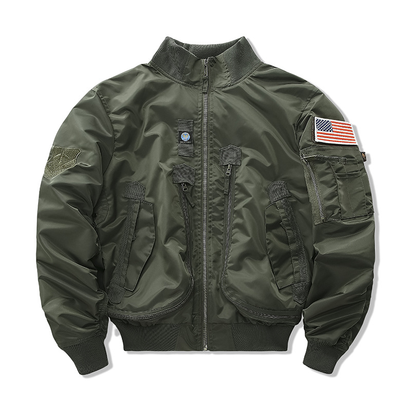 Flight jacket Fallwinter men’s baseball jacket short