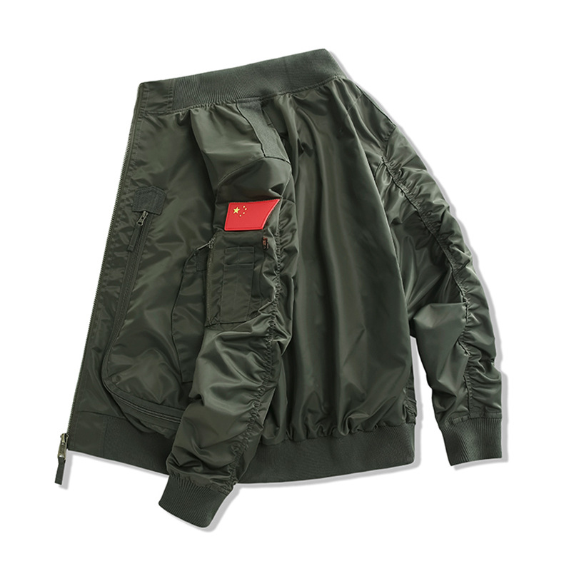 Flight jacket Fallwinter men’s baseball jacket short