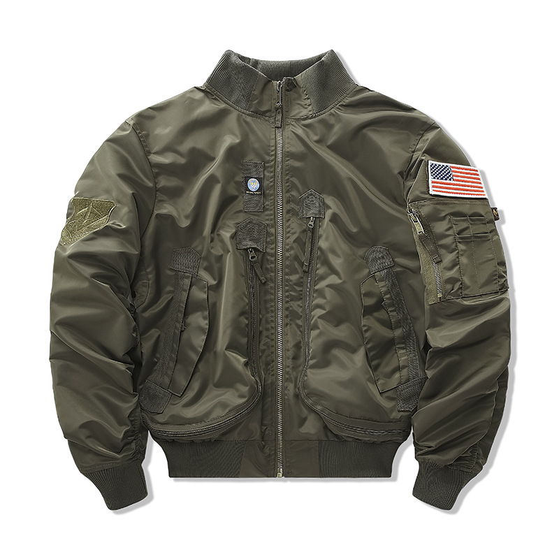 Flight jacket Fallwinter men’s baseball jacket short