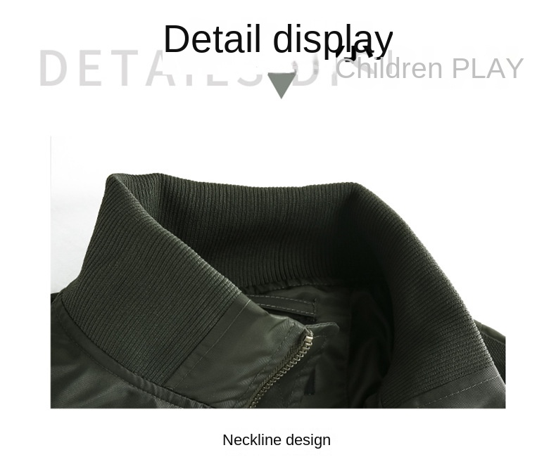 Flight jacket Fallwinter men’s baseball jacket short