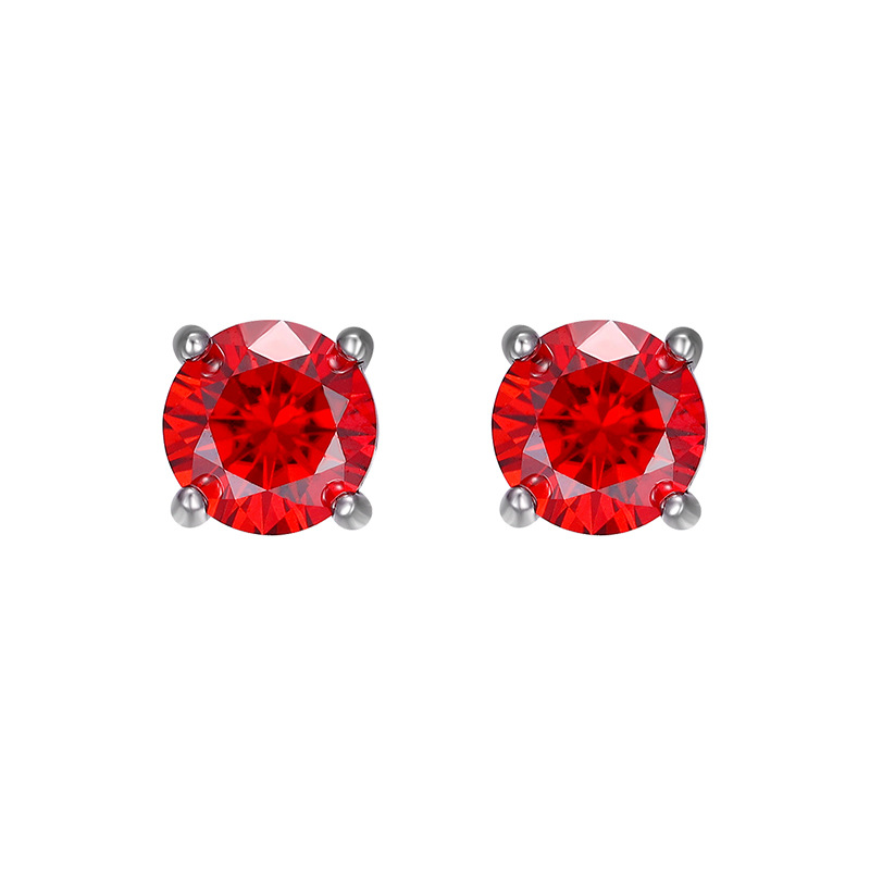 Four jaw Mossan stud earrings