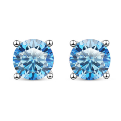 Four jaw Mossan stud earrings