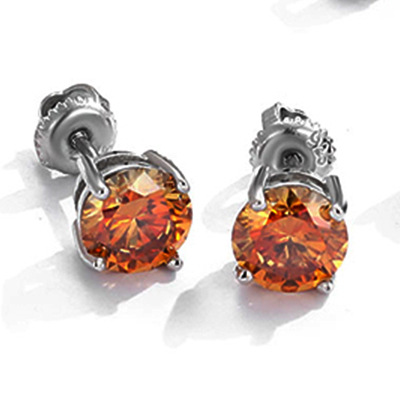 Four jaw Mossan stud earrings