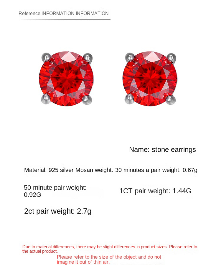 Four jaw Mossan stud earrings