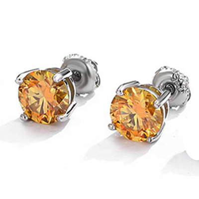 Four jaw Mossan stud earrings