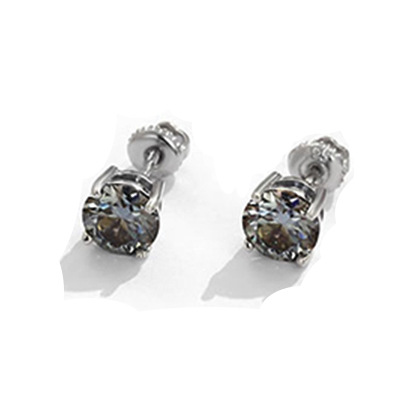 Four jaw Mossan stud earrings