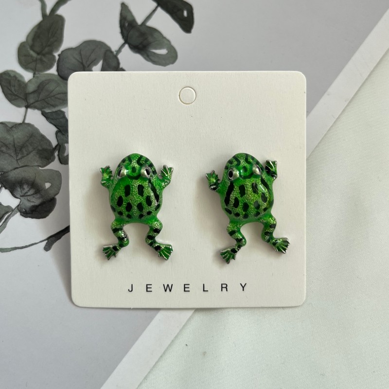 Frog earrings Cute animal studs