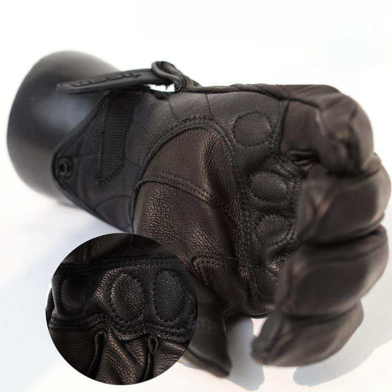 Leather cycling gloves non-slip breathable warm touch screen