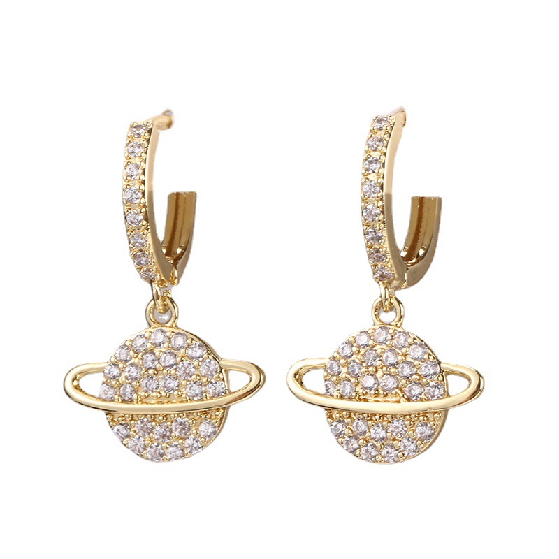 Micro-inlaid zircon ear hanging