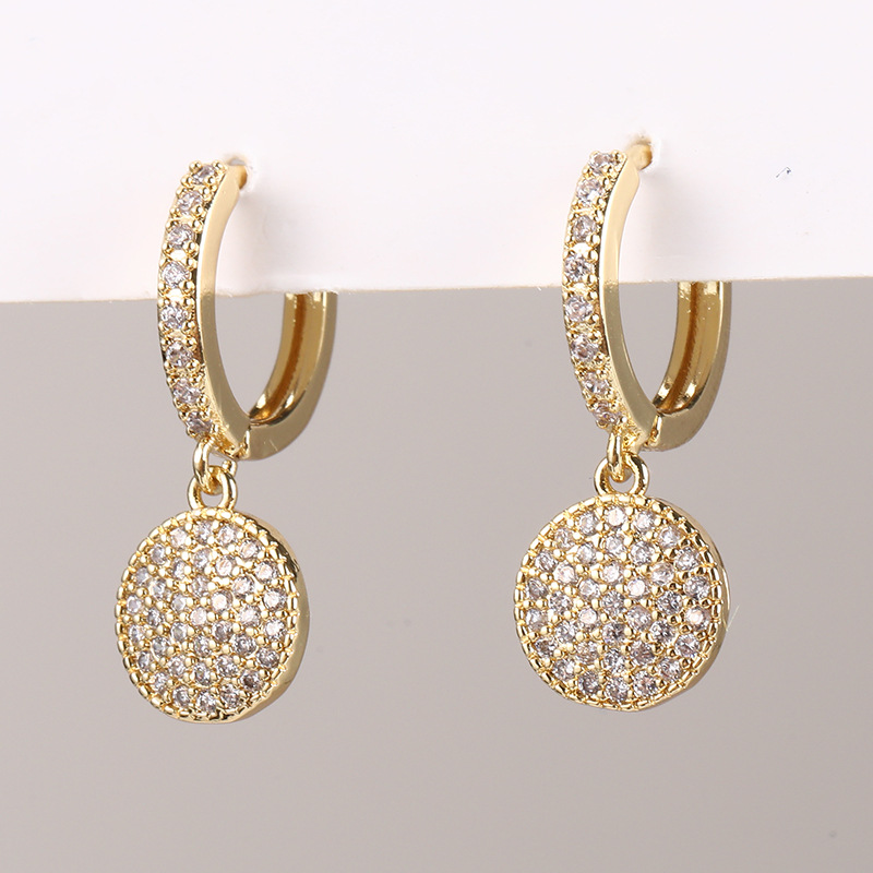 Micro-inlaid zircon ear hanging