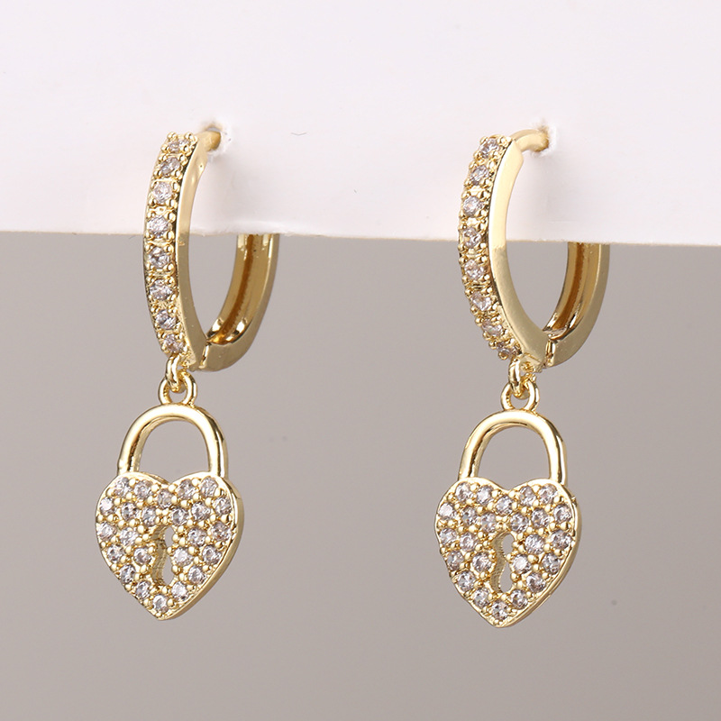 Micro-inlaid zircon ear hanging