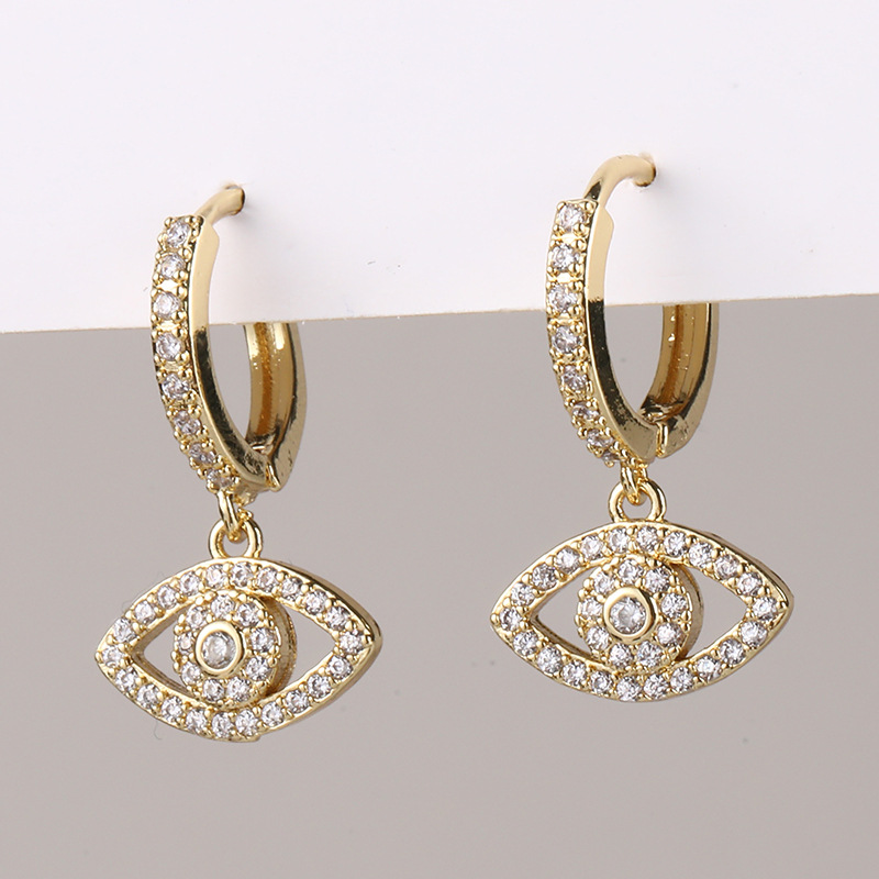 Micro-inlaid zircon ear hanging