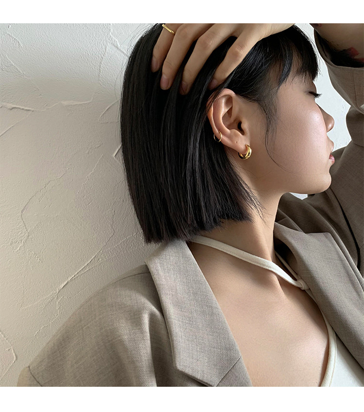 New Chinese earrings 925 silver needle earrings