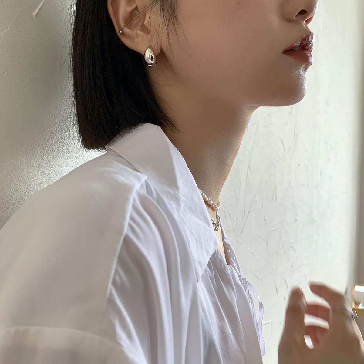 New Chinese earrings 925 silver needle earrings