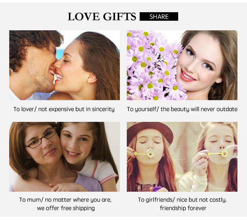 New Korean black love earrings