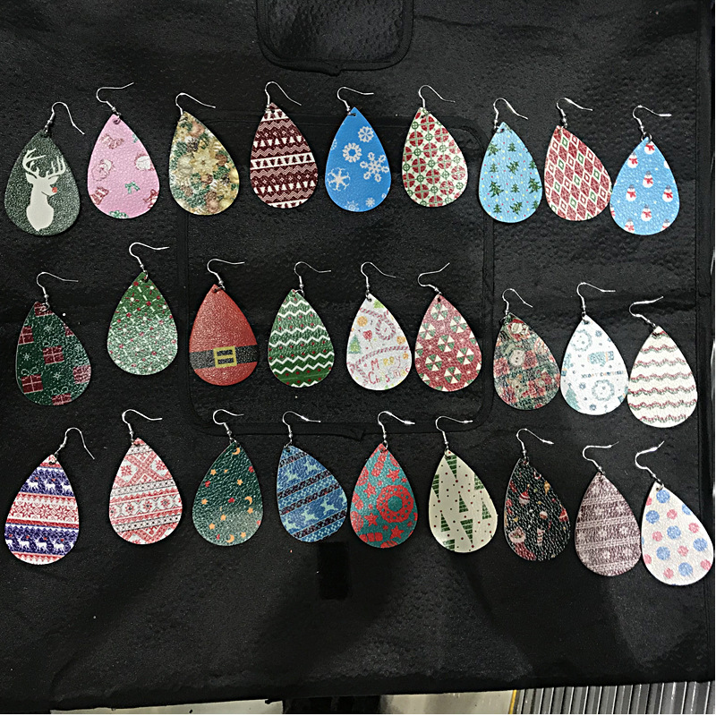 New leather earrings for Christmas