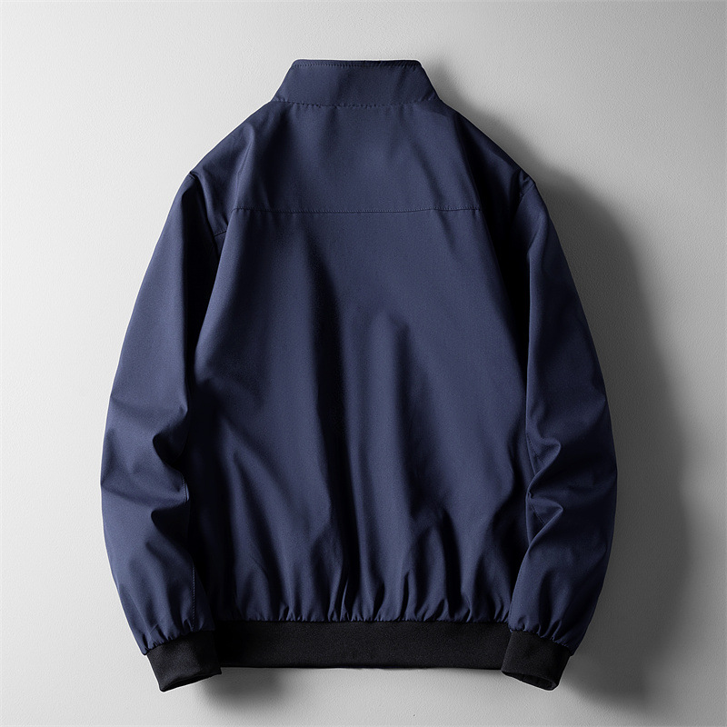 New men’s jacket stand collar solid color plus-size casual coat