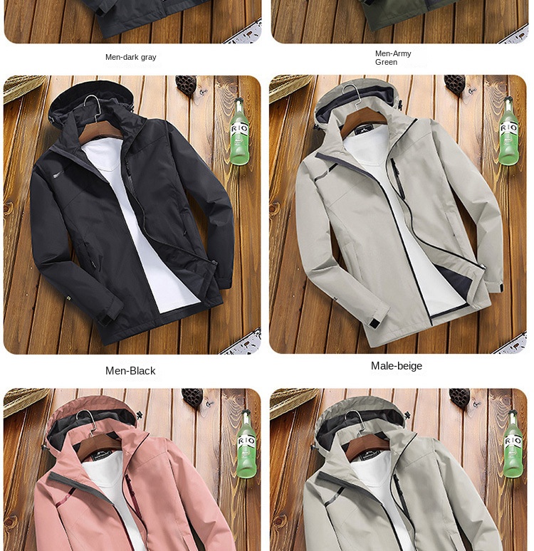 New outdoor casual men’s hardshell jacket thin breathable jacket