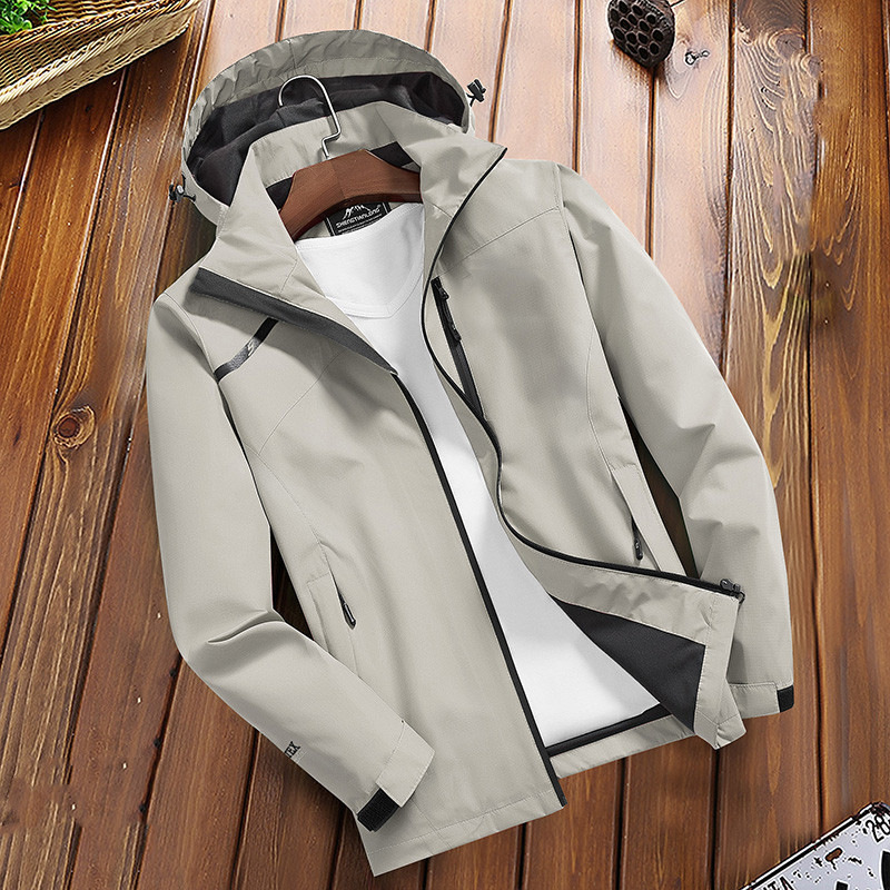New outdoor casual men’s hardshell jacket thin breathable jacket