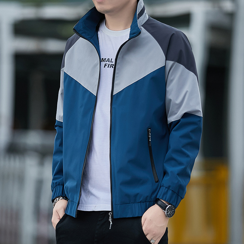 New thin color matching casual blazer