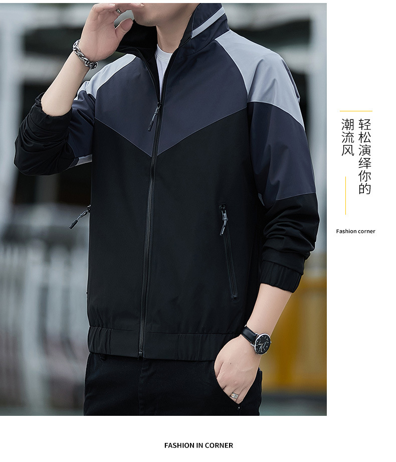 New thin color matching casual blazer