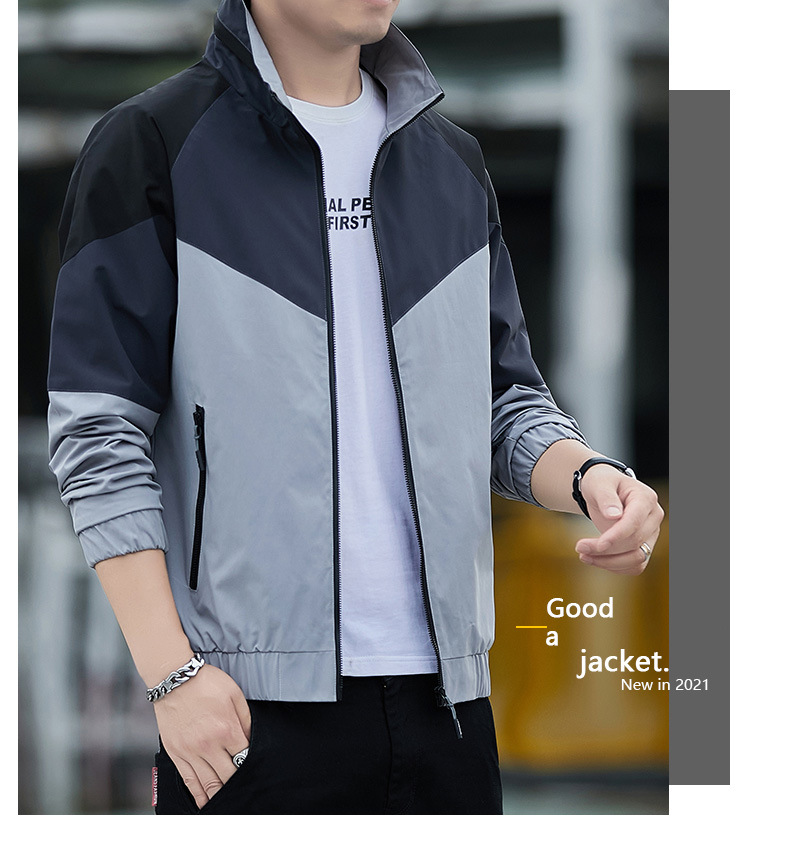 New thin color matching casual blazer