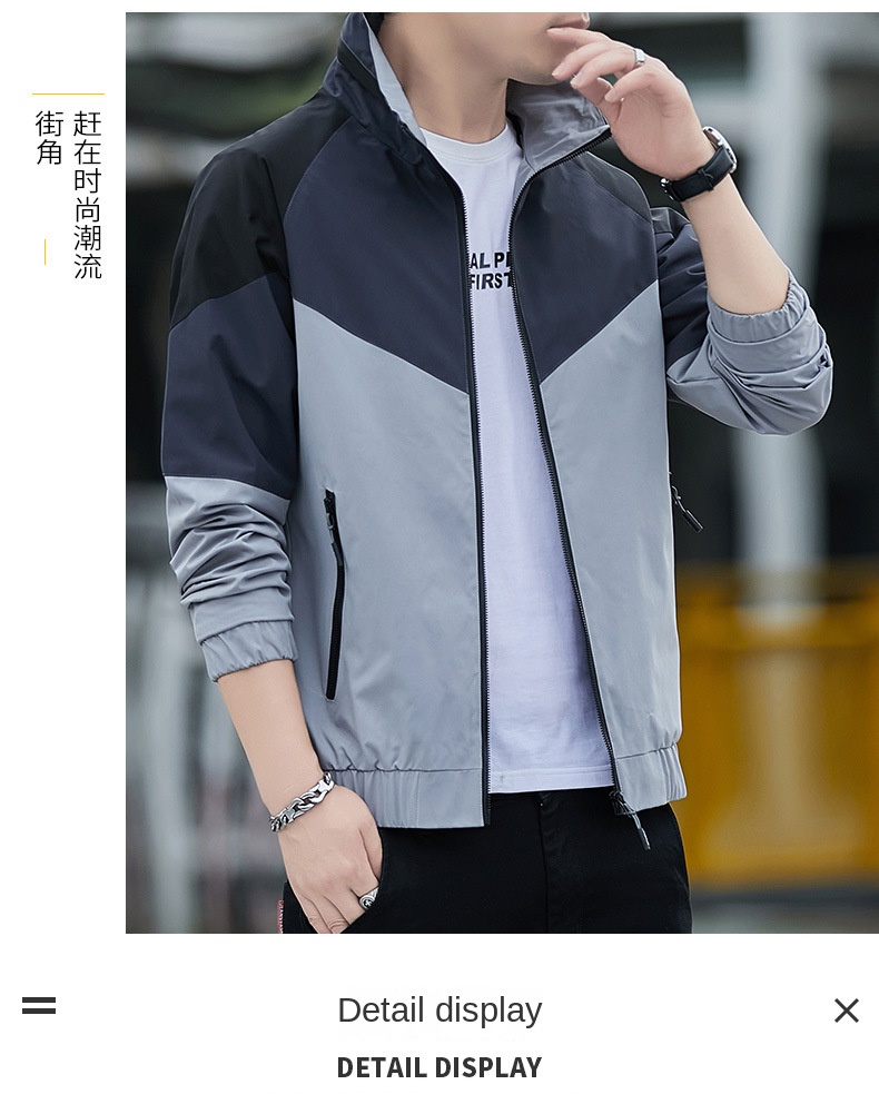 New thin color matching casual blazer