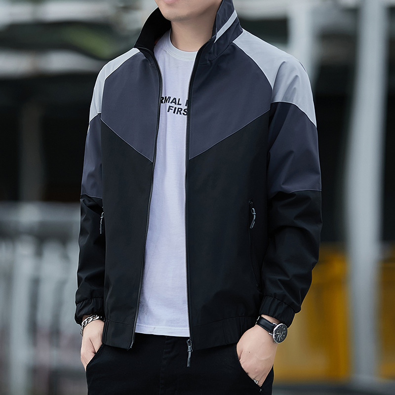 New thin color matching casual blazer