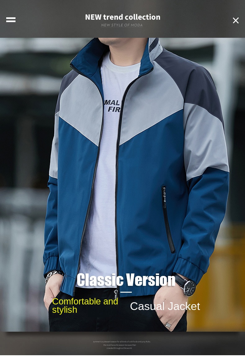 New thin color matching casual blazer