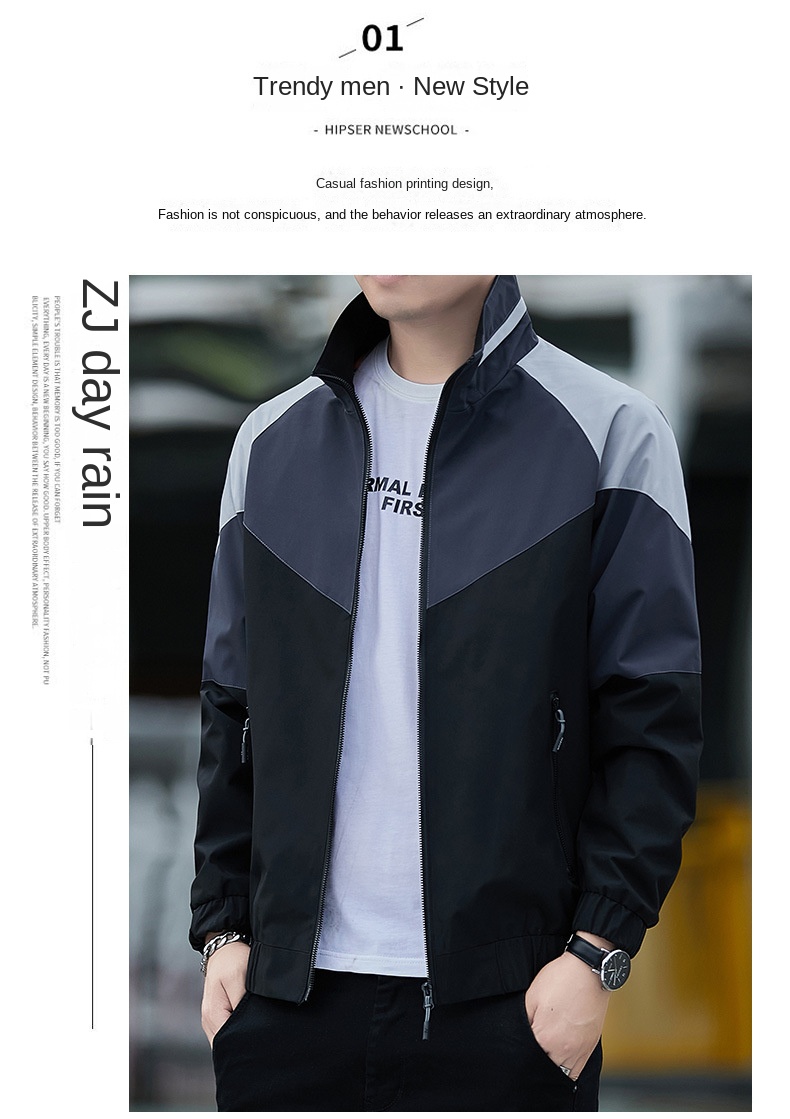 New thin color matching casual blazer