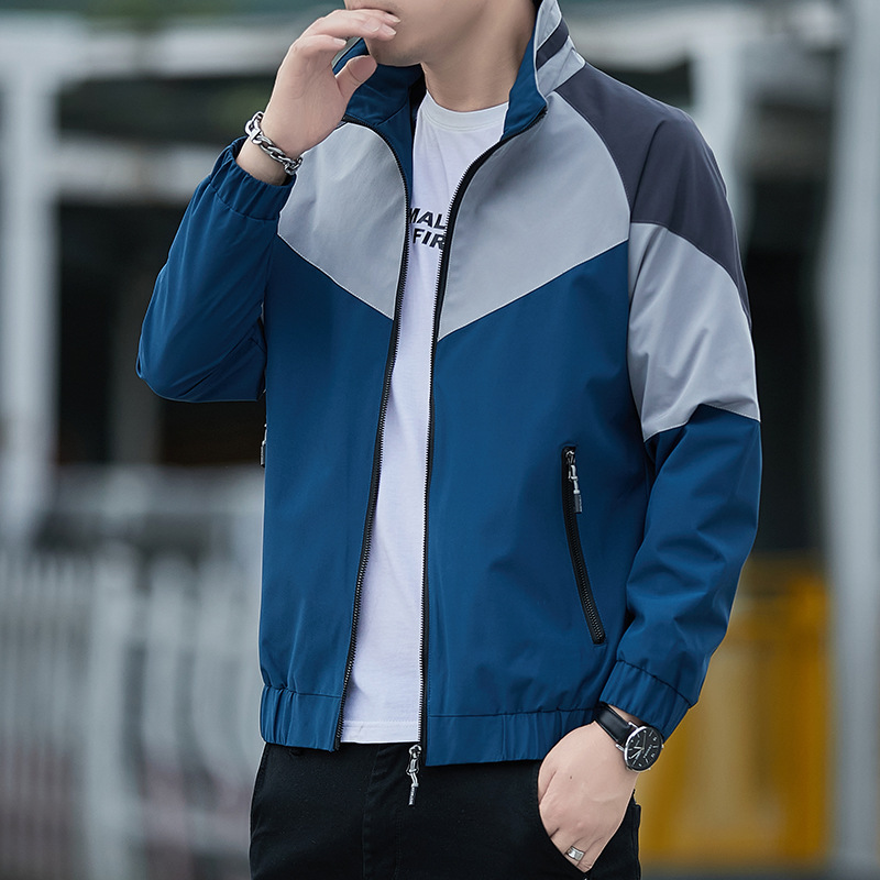 New thin color matching casual blazer