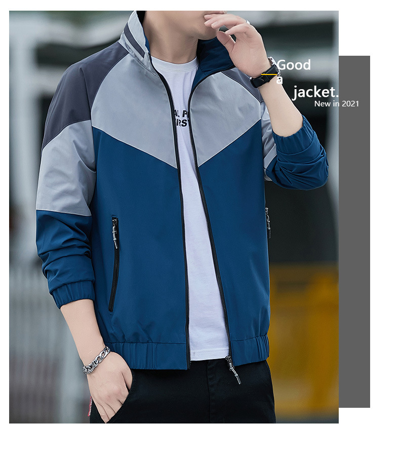 New thin color matching casual blazer