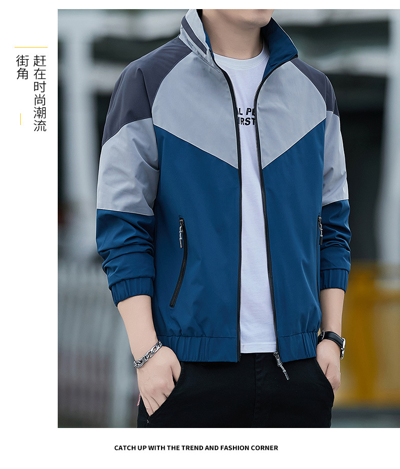 New thin color matching casual blazer