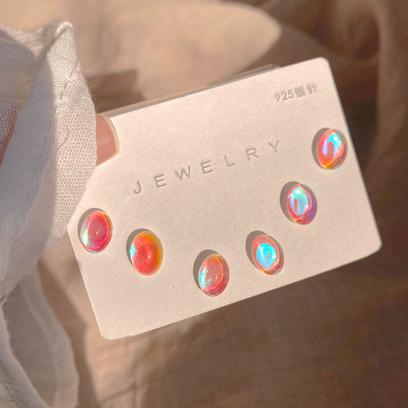 One week compact stud set with premium earrings