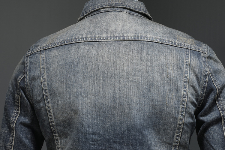 Personality zipper biker denim jacket jacket
