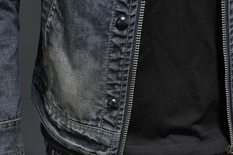 Personality zipper biker denim jacket jacket