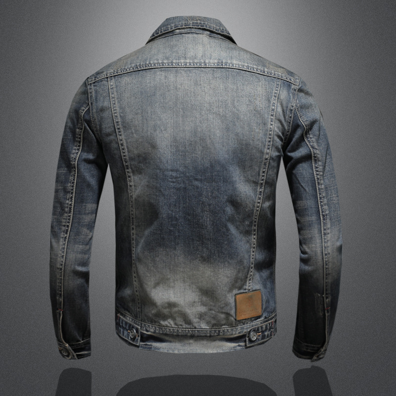 Personality zipper biker denim jacket jacket