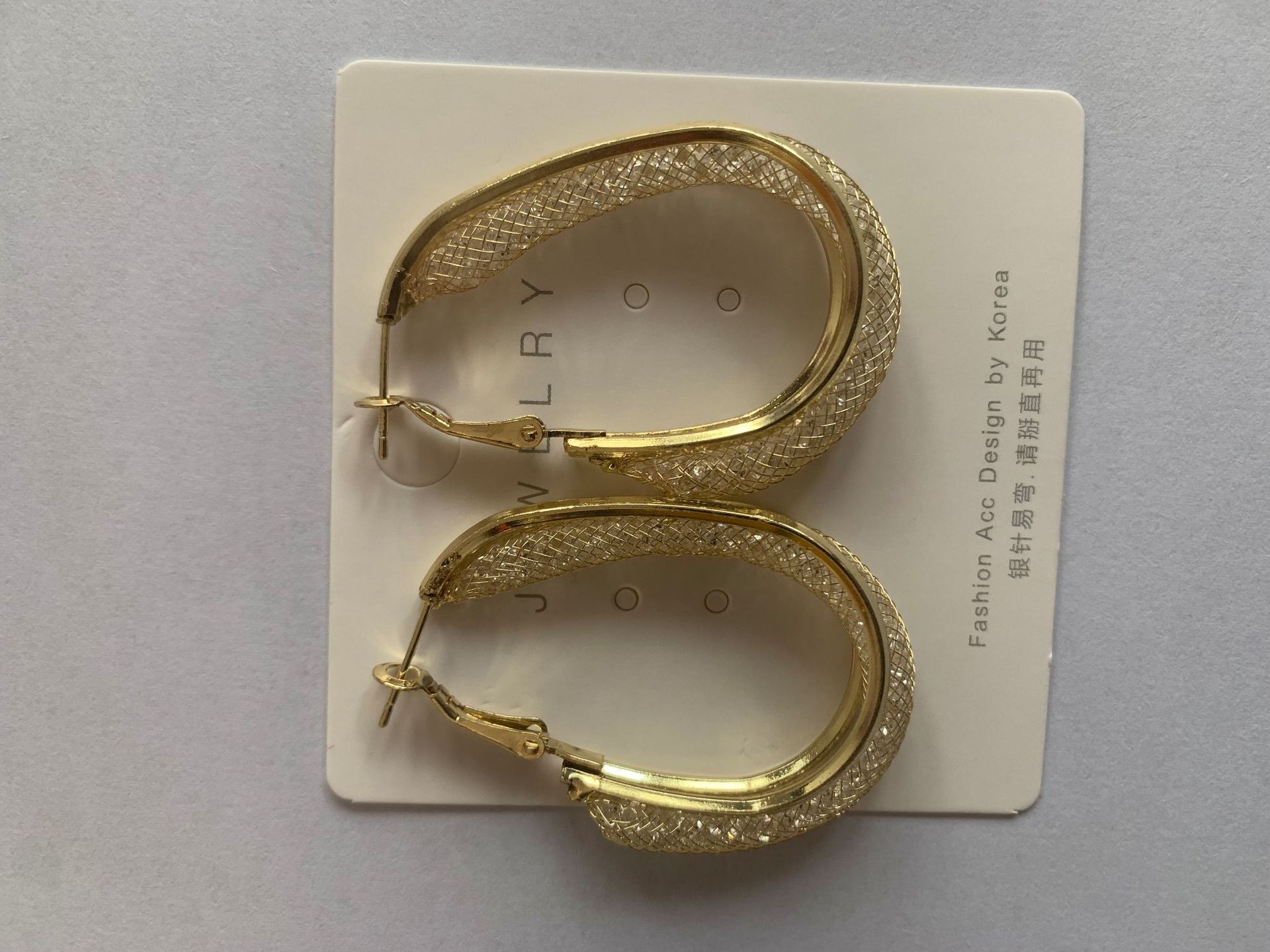 Prismatic mesh earrings micro-set earrings for women