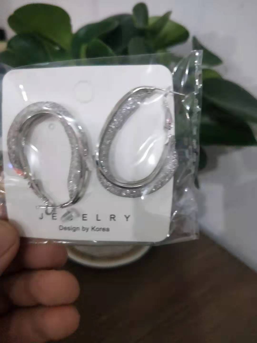 Prismatic mesh earrings micro-set earrings for women