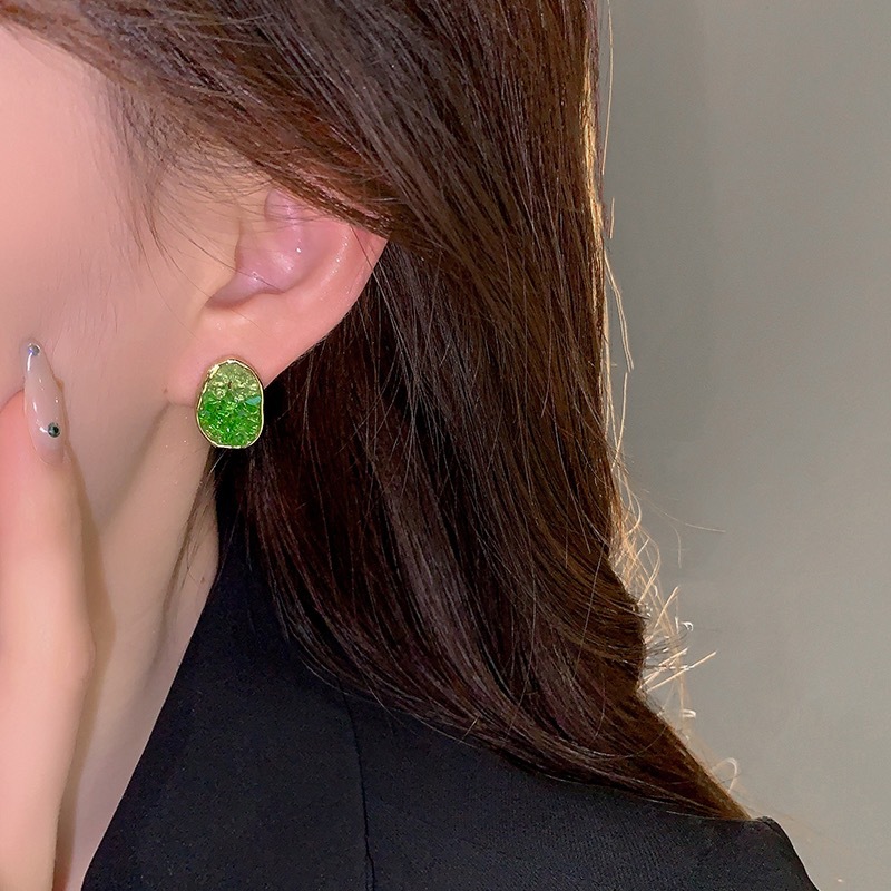 S925 Silver Needle French sweet maiden flower forest earrings