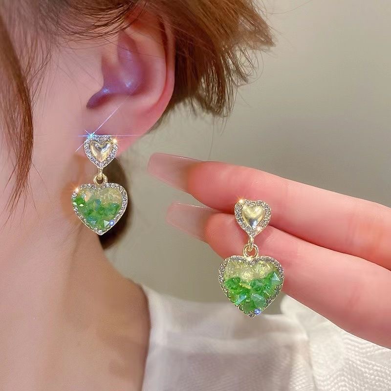 S925 Silver Needle French sweet maiden flower forest earrings