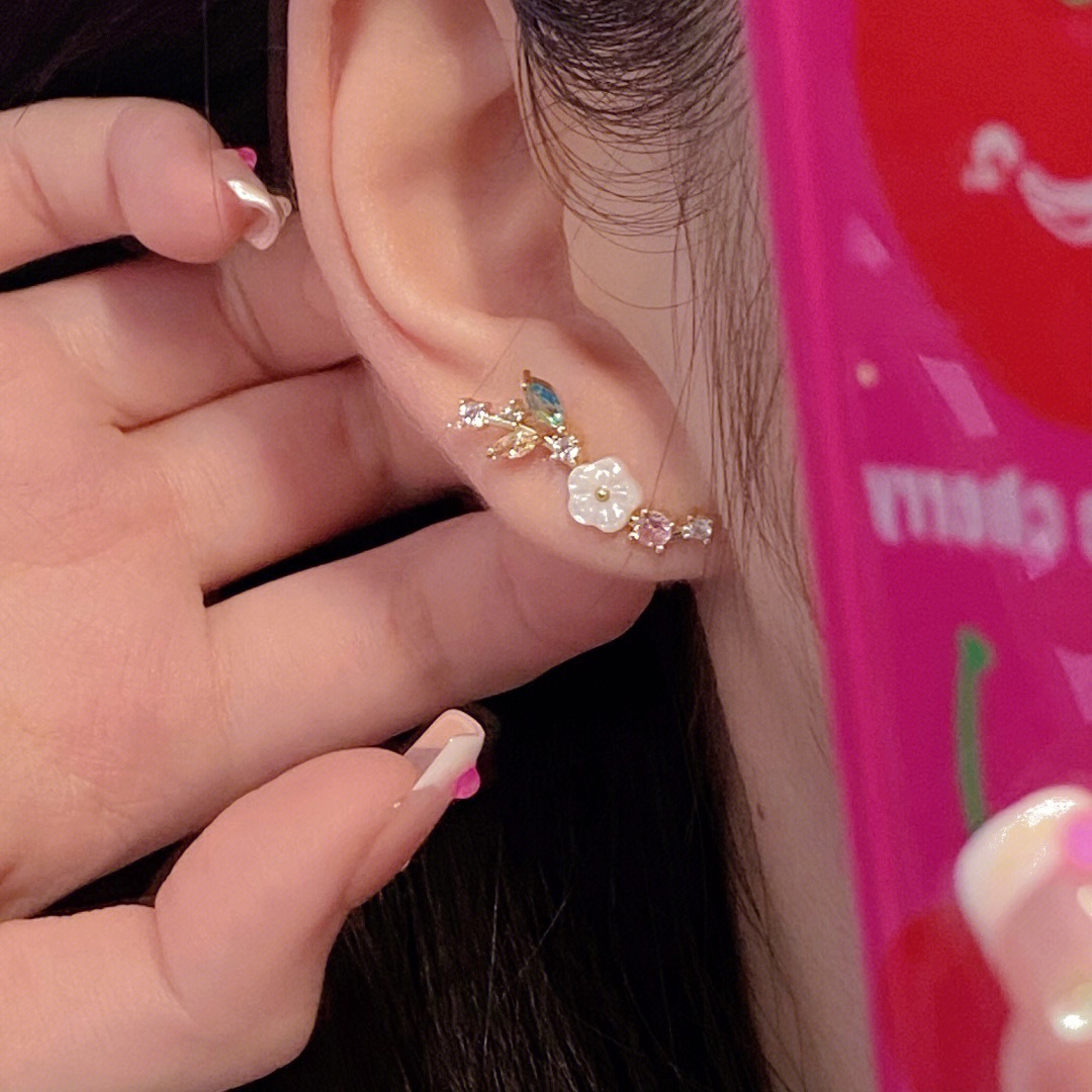 S925 Silver Needle French sweet maiden flower forest earrings